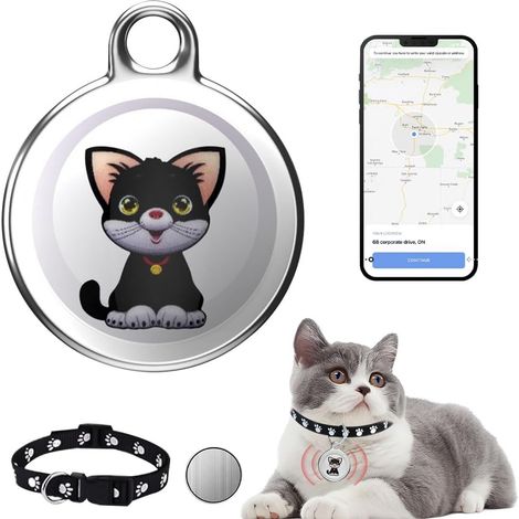 Mini traqueur GPS pour chat et chien, traqueur d'animaux de compagnie pour chats, chiens sans frais mensuels (1/5)