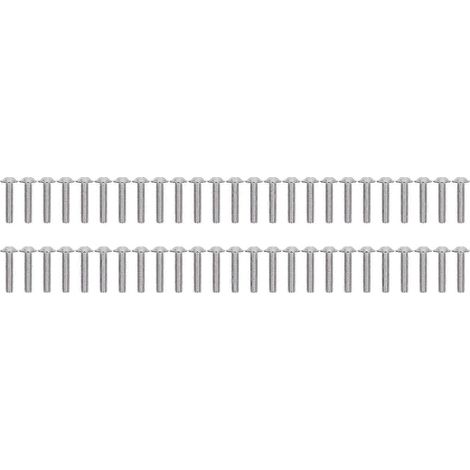50 Stück Flanschschrauben mit Linsenkopf, A2-70 Edelstahl, Linsenkopf, Innensechskantschrauben, Set M8x40 mm