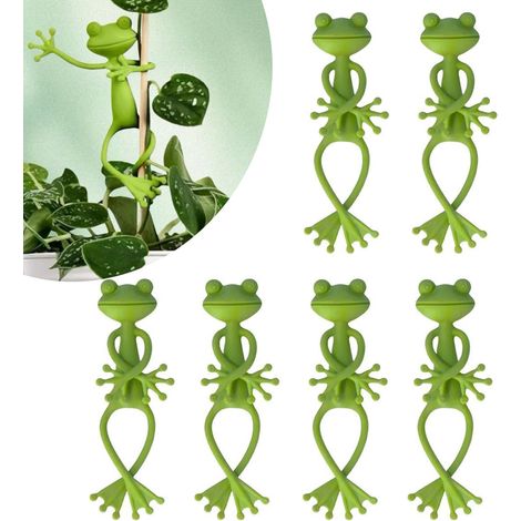 Stück froschförmige Pflanzenbinder, flexible und biegsame Kabelbinder, verstellbare und wiederverwendbare dekorative Pflanzenstützen, Frosch-Gartendekoration (1/3)
