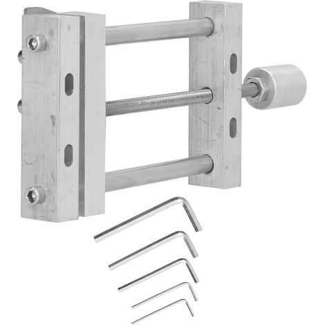 Flacher Mini-Schraubstock, Metall-Tischbohrmaschinen-Schraubstock mit Sechskantschlüssel für die Holzbearbeitung (1/5)
