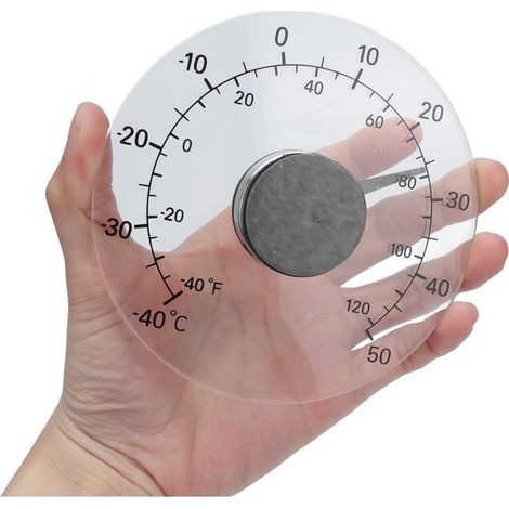 Thermomètre Extérieur pour Vitre De Fenêtre, Thermomètre De Fenêtre Transparent étanche Double échelle -40 °C - 50 °C/-40 °F - 120 °F pour la Maison, Le Bureau, la Terrasse, Le Champ (1/5)