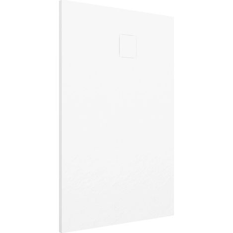 Piatto Doccia Rettangolare 80x90 cm in SMC Colore Bianco Effetto Pietra Tagliabile e Antiscivolo Altezza 2,6cm Mod. Samos (1/5)