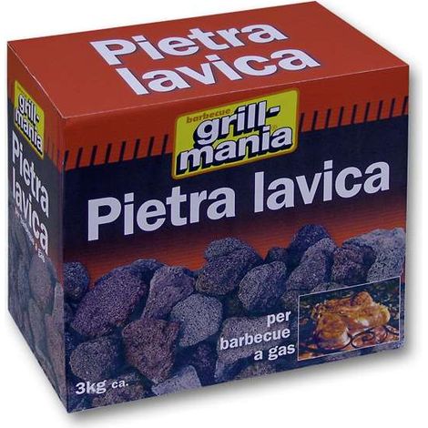Ekla Grill Mania Pietra Lavica per Barbecue - Antracite 3 kg