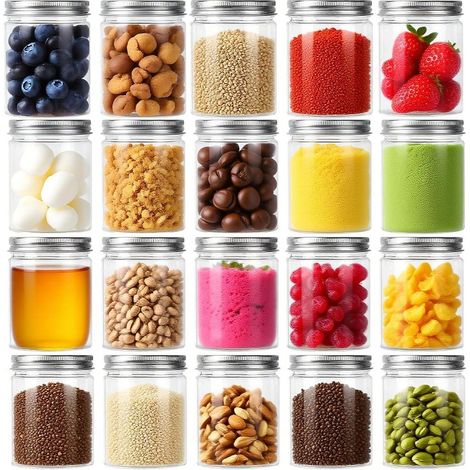 Vorratsdosen Deckel Luftdicht BPA Frei Müsli Gewürz 20er Set 250ml (1/5)