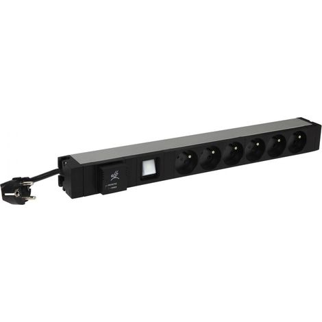 Legrand napájecí blok PDU do racku 6x 230V s přepěť. ochranou 1U (1/4)