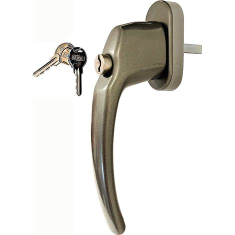 1 Manilla de Ventana KLOSE besser Con Llave de Aluminio FUTUR  Gris