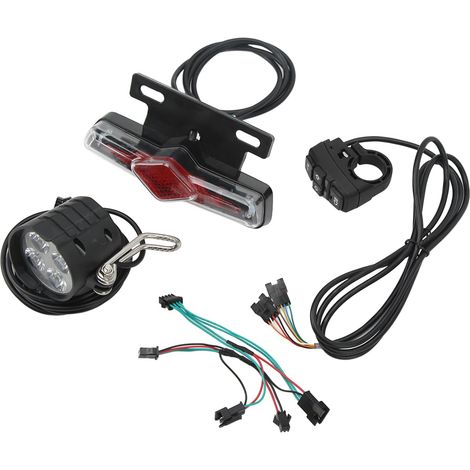 Feux Avant Et Arriere Led Pour Velo Electrique - 36 V 60 V - IPX4 - 52x59x55 mm Et 147x44x42 mm - Ensemble ×1 (1/5)