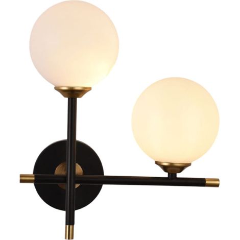 TrAdE Shop Traesio - Applique A Parete 2 Sfere Illuminazione Decorativa Contemporaneo Con 2 Attacchi G9 Aq59 - (1/5)