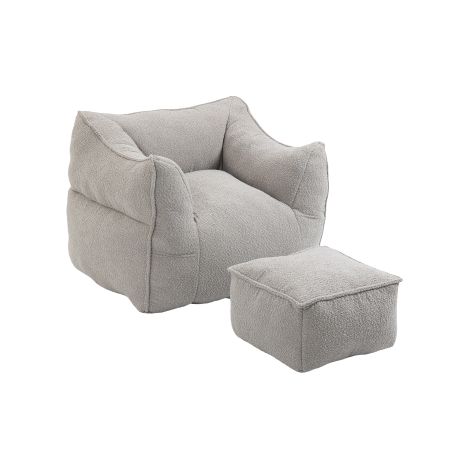 Fauteuil poire confortable à boucle, canapé paresseux super doux d'intérieur avec rembourrage en éponge à mémoire de forme, adapté au salon et à la chambre à coucher, Orange