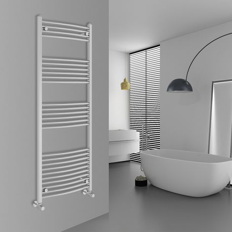 WarmeHaus Curved Chrome Bathroom Ladder Radiator 1600x600mm (1/5)