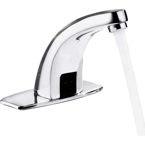 Robinet automatique à capteur infrarouge, en Cuivre, robinet d'évier intelligent sans contact pour cuisine, salle de bain avec boîtier de contrôle (1/5)