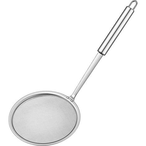 10cm Stainless Steel Skimmer Spoon, Kitchen Spider, Skimmer Spoon, Stainless Steel Skimmer Strainer, Perforated Spoon for Filtering Residue, Food Strainer Ladle, Food Cooking (1/5)