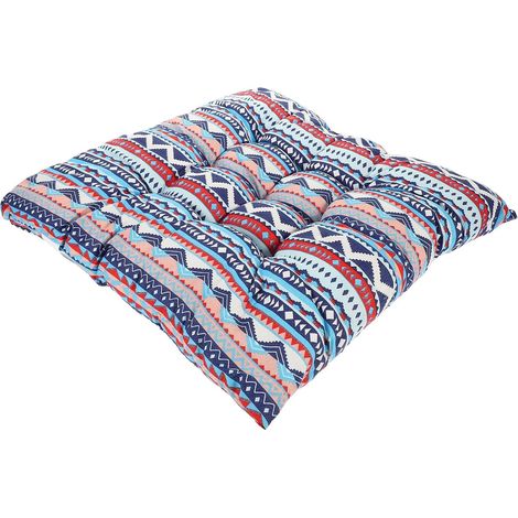 Coussin de Chaise Carré Style Ethnique Bohemian en Polyester et Coton, Solide et Finement Travaillé, pour Fauteuil et Décoration Intérieure (1/5)