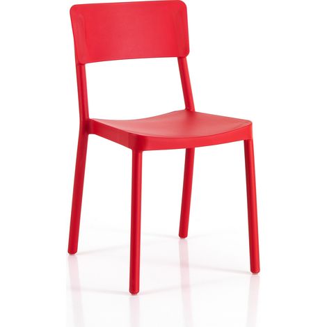 Set 4 sedie da interno / esterno YATES RED