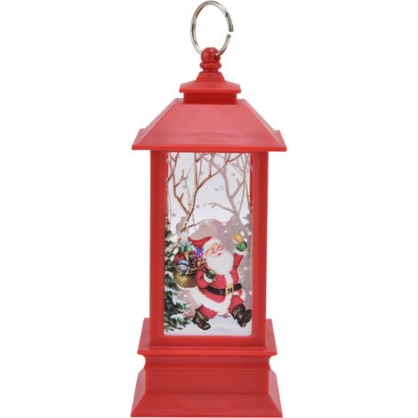 Lanterne suspendue décorative de noël, lampe LED Portable pour père noël, décoration de la maison, rouge. (1/5)
