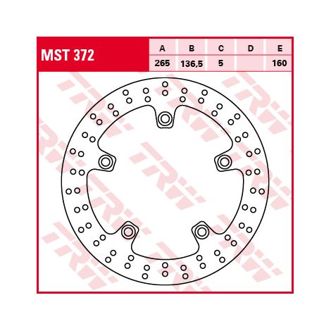 Disco de freno trasero TRW ZF para BMW F 650 / 700 / 800 GS / R / S / GT 08-, R 1200 GS / ADV / HP2 / R-NINE T / RT / R 05-13, K 1200 R / S 05-09, K 1300 R / S 09-15 (1/3)