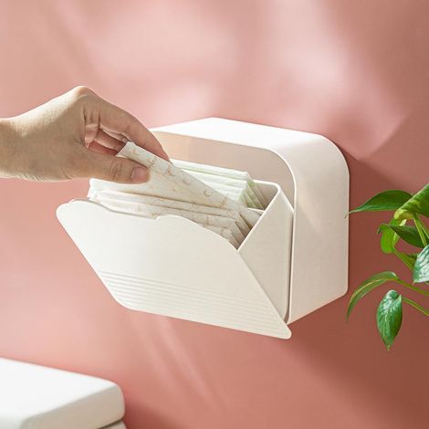 Boîte de rangement murale pour petits articles, porte-serviettes hygiéniques (1/5)