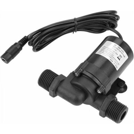Pompe à eau solaire, pompe de circulation haute température CC sans balais, faible consommation d'énergie, pompe à eau haute efficacité 24 V/1,2 A pour chauffe-eau (1300 L/H). (1/5)