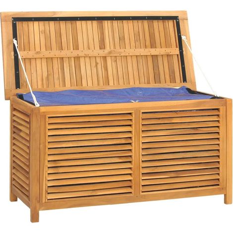 vidaXL Gartenbox aus massivem Teakholz 114x50x58 cm