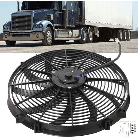 Ventilateur électrique de climatisation automobile 16 pouces, 10 pales, à pousser/tirer, remplacement pour camions et camping-cars, 12 V CC (1/5)