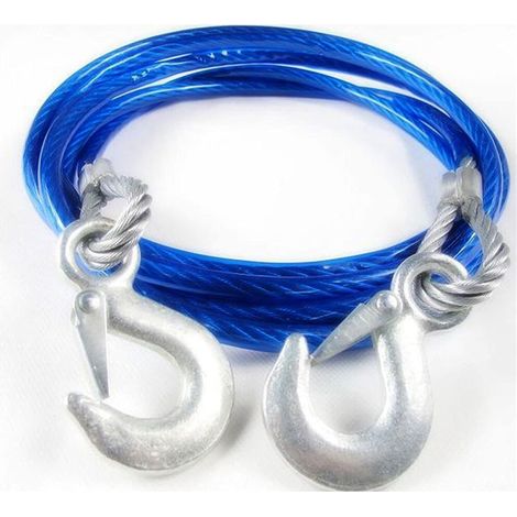 Cuerda de remolque para coche de 4 m y 5 toneladas, cable de acero de alta resistencia, gancho de alta resistencia, cable de acero, cuerda de remolque de emergencia para coche, Little Surprise (1/5)