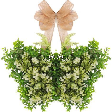 Guirlande Florale Artificielle - 35,5 cm - Papillon Décoratif - Pour Porte D'Entrée Jardin Ou Intérieur - 1 Pièce (1/5)