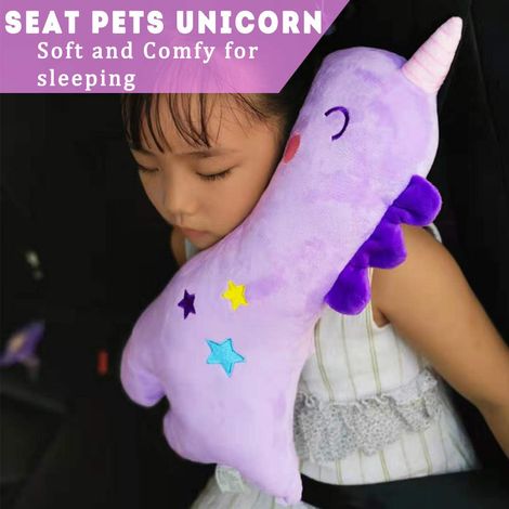 Giraffen-Nackenstützkissen für Kinder, Autositzgurt-Stützkissen, niedliches Plüschtier fürs Auto, Nacken- und Kopfschutz, Reiseaccessoire für den Sitz. (1/4)