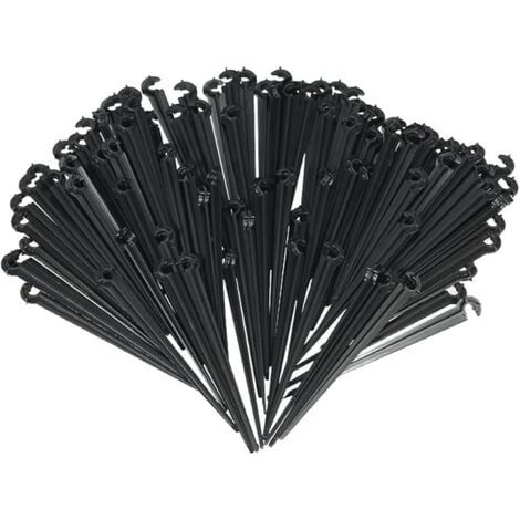 Support de Tuyau pour Système Micro Drip 11cm (Lot de 100) - Fixation et Guidage pour Tuyaux d'Irrigation en Terre - Idéal pour Jardin d'Herbes Aromatiques et Potager (1/5)