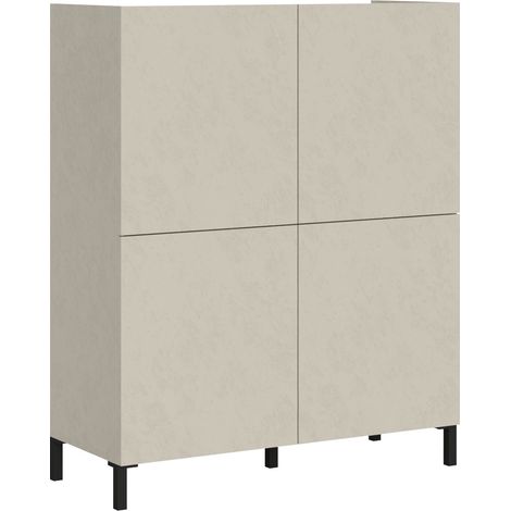Buffet Haut Solaria Cachemire 4 Portes 90X35X110 Cm (1/5)