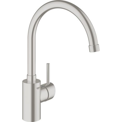 Mitigeur de lavabo monocommande Supersteel – Bec haut pivotant 0°/150° – GROHE SilkMove 35 mm – Limiteur de débit ajustable – 32661DC3 (1/10)