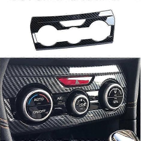 Garniture de cache-interrupteur de climatisation en fibre de carbone pour tableau de bord et console centrale Subaru XV Crosstrek Impreza - (1/5)