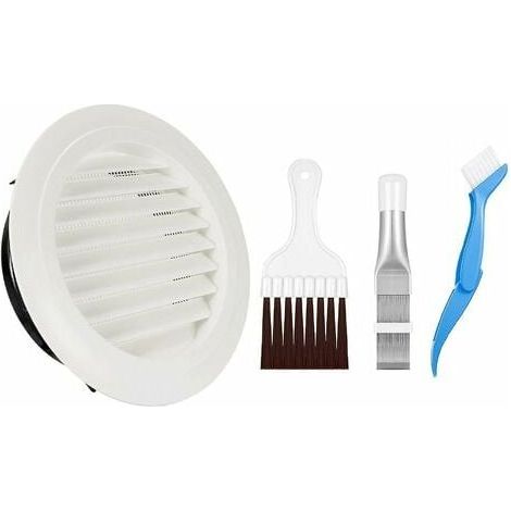 Grille D Aération Ronde - 200 mm - ABS Blanc - Pour Plafond Ou Mur - Entrée Sortie D Air - 1 Pièce
