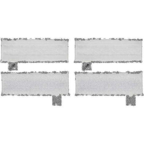 AURA Lot de 4 chiffons en microfibre pour nettoyeur vapeur Easyfix SC2, SC3, SC4 et SC5 - Accessoires de rechange pour balais à franges résistants (1/5)