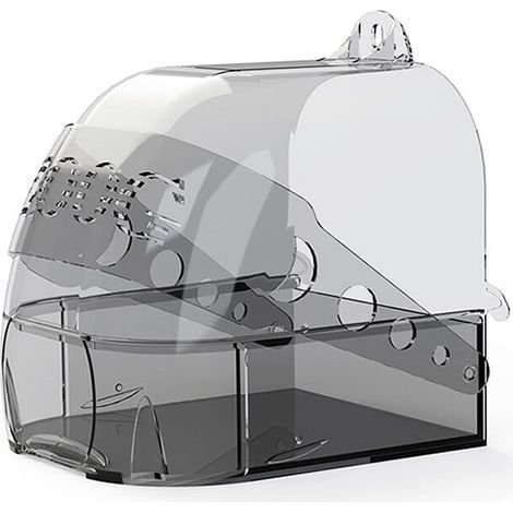 Baño para pájaros para jaula, versión mejorada, baño para loros, baño colgante para pájaros, accesorios para jaulas de pájaros, baño multiusos, nido para dormir (1/5)