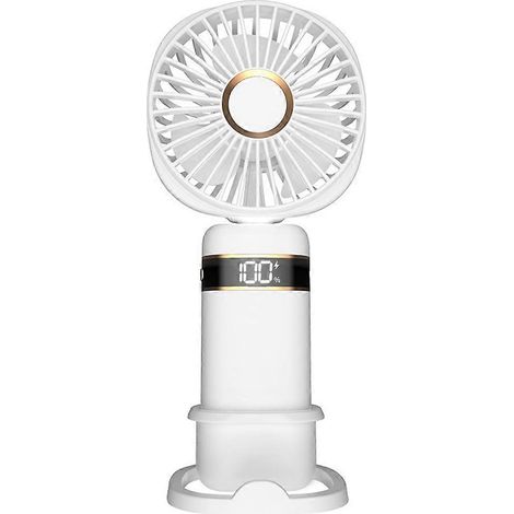 Ventilateur portable avec affichage sur pied de table, mini ventilateur portable, ventilateur portable rechargeable USB A (1/5)