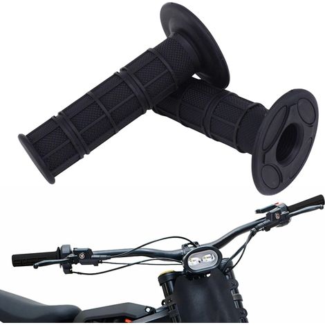 Manubrio per veicolo fuoristrada con impugnature in gomma da 2,22 cm - Universale - Veicolo fuoristrada elettrico Nero (1/3)