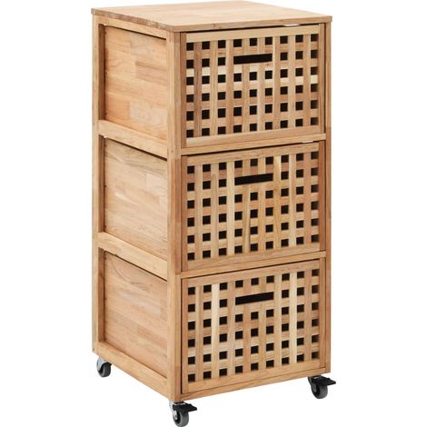 Mueble de baño madera maciza de nogal 41x41x91 cm