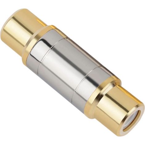 Adaptateur coupleur femelle-femelle plaqué or, rallonge de connecteur métallique pour connexions de câbles vidéo, multicolore. (1/5)