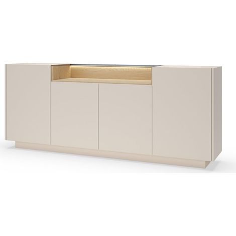 CASSETTIERA, beige + rovere cremona, 203 x 83 x 39,5 cm (1/5)