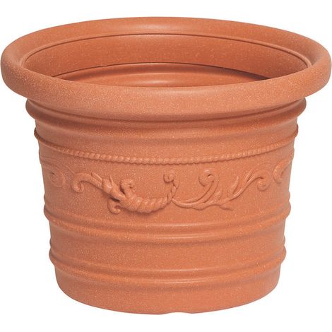 VASO TONDO FESTONATO PRESTIGE Col. Terracotta Ø cm. 50