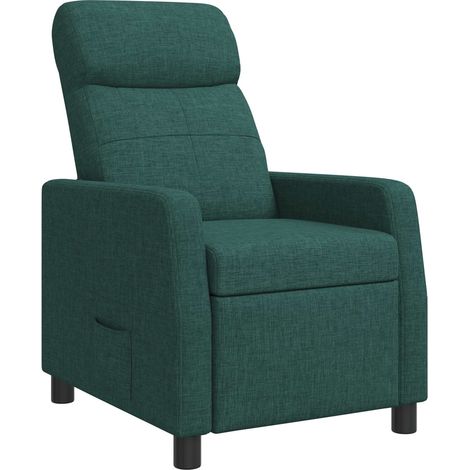 Recliner Dark Green Fabric vidaXL (1/5)