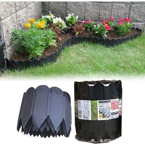 2m Paved Garden Edging – 15cm High – Black PP Material – Weather Resistant – No Digging Required (1/5)