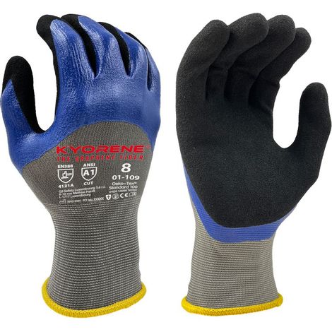 Gants KYORENE 01-109 taille 9, Thermique, 12 Paires, Noir, bleu, gris ( Prix pour Paquet de 12 Paires )