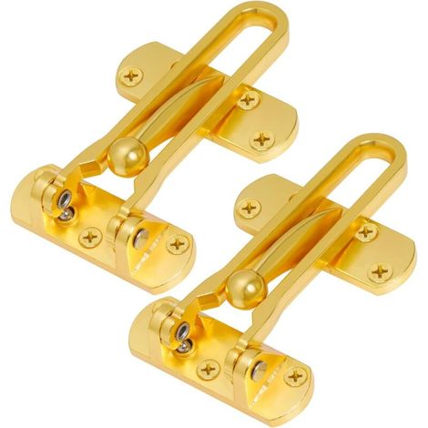 Kippschalter-Türschloss, langlebiger Türschutz für Vorder- und Hintertüren, ideal für die Haussicherheit (Gold, 2er-Pack) (1/5)