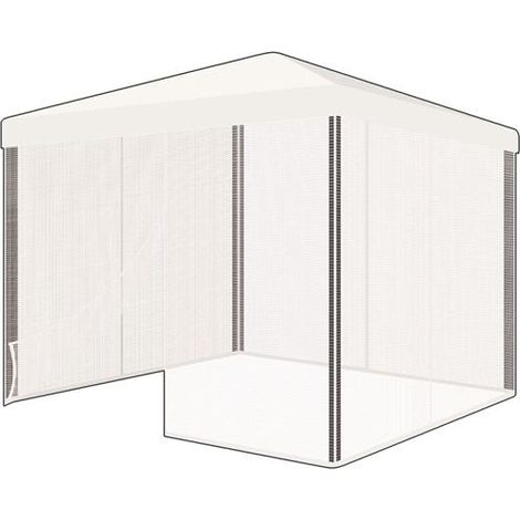 ZANZARIERE PER GAZEBO COMPONIBILE 300X300X200 BIANCO