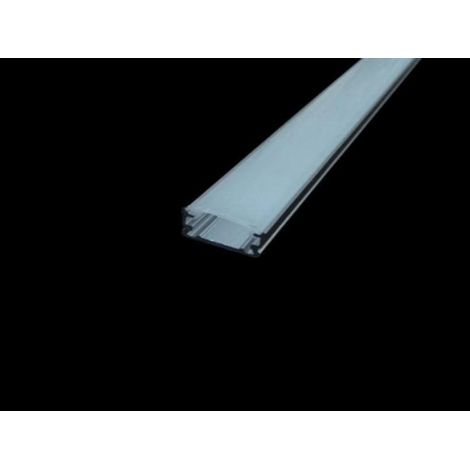 2m profilo per striscia led smd barra alluminio rigido copertura opaco kit 5 pezzi
