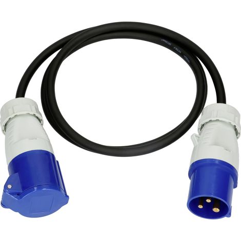 Max Hauri 163894 alimentation Rallonge bleu, noir 1.5 m H07RN-F 3G 1,5 mm² résistant aux huiles, rés (1/3)
