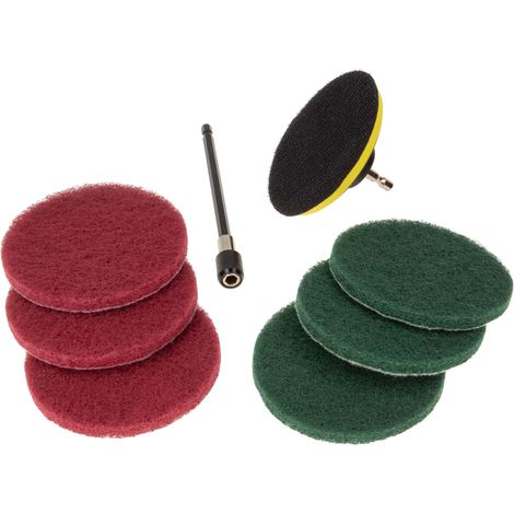 MASTERPROOF PROFESSIONAL Polierpad / Schleifpad-Satz, 8-teilig - für Bohrmaschine, 284