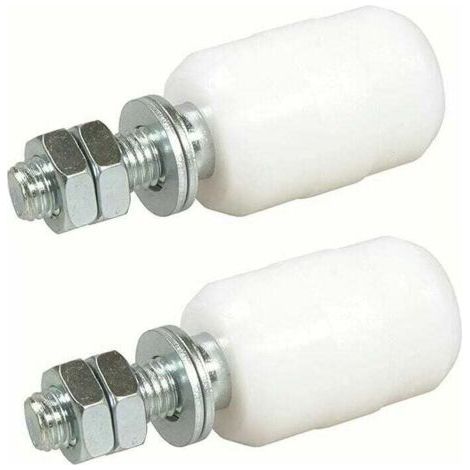 Guía Superior de Nylon Oliva, 2 Unidades Rodillos para Puerta Corredera, Fijación con Varilla Roscada, Oliva o Rodillo Guía para Puerta Corredera u Otras Aplicaciones (40 x 60MM) Carivent (1/4)