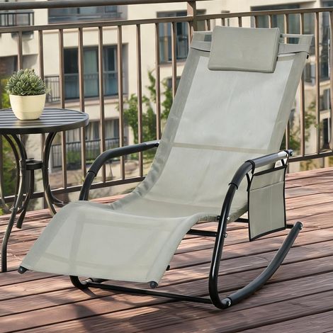 Hamac en metallo Tessuto traspirante 150 x 62 x 88 cm (1/5)